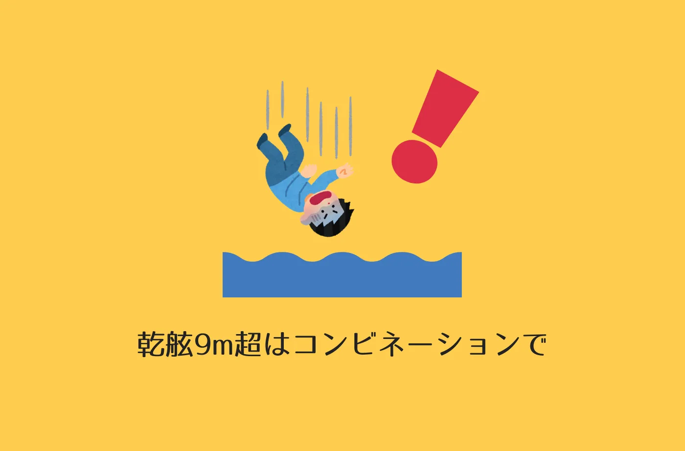 人間が海中転落したときに海面との衝突で致命傷を負うか否かの限界